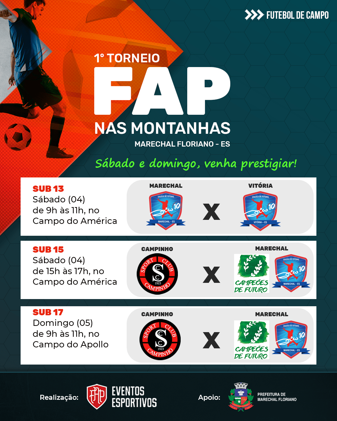 Torneio Estadual de Futebol em Matinhos ocorrerá nos dias 04 e 05 de  dezembro - Notícias - APMP