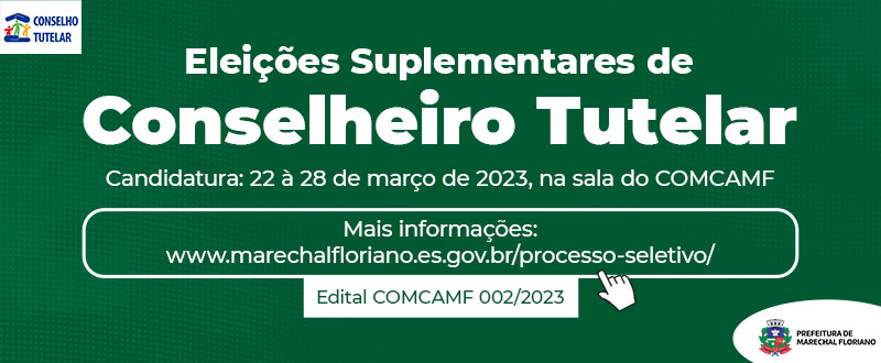 Eleição Suplementar do Conselho Tutelar 2023 em Marechal Floriano