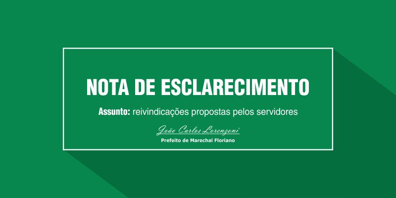 Nota de esclarecimento marechal floriano cacau lorenzoni