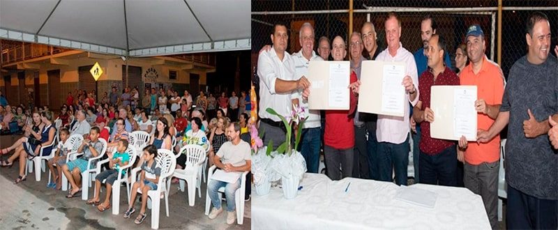 Solenidade de assinatura da ordem de serviço do CMEI Leonor Miguel Feu Rosa