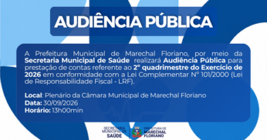 AUDIÊNCIA PÚBLICA – PRESTAÇÃO DE CONTAS DA SAÚDE