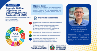Marechal Floriano avança no debate sobre a Agenda 2030 e os objetivos de desenvolvimento sustentável (ODS)